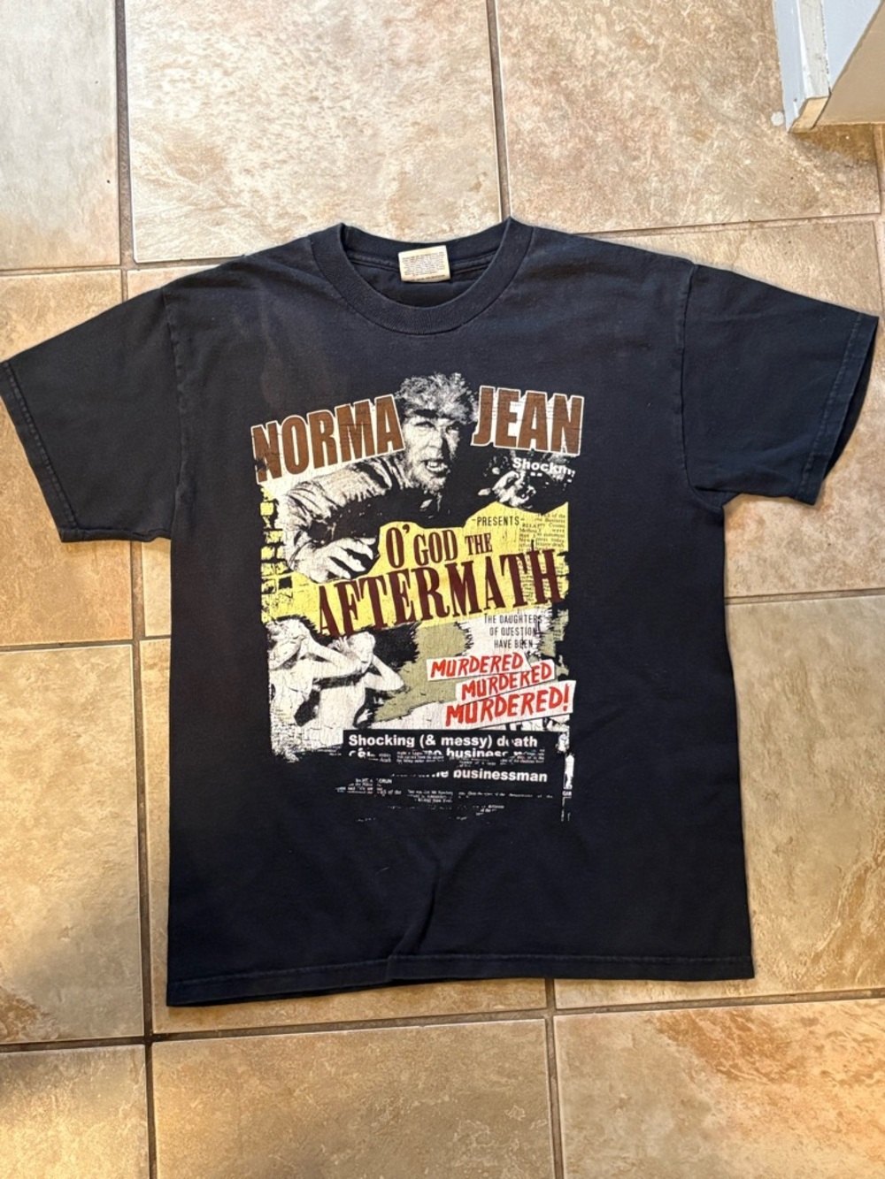 Norma Jean - O’God the aftermath tour Black Graphic Band T-Shirt